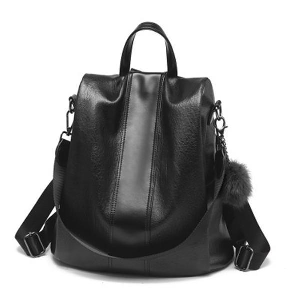 Anti-Thief Women Backpack Large Capacity Hair Ball Travel Bag