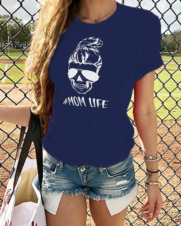 Mom Life Printed T-Shirt Tee