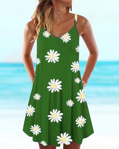 Women Floral Beach Mini Dress