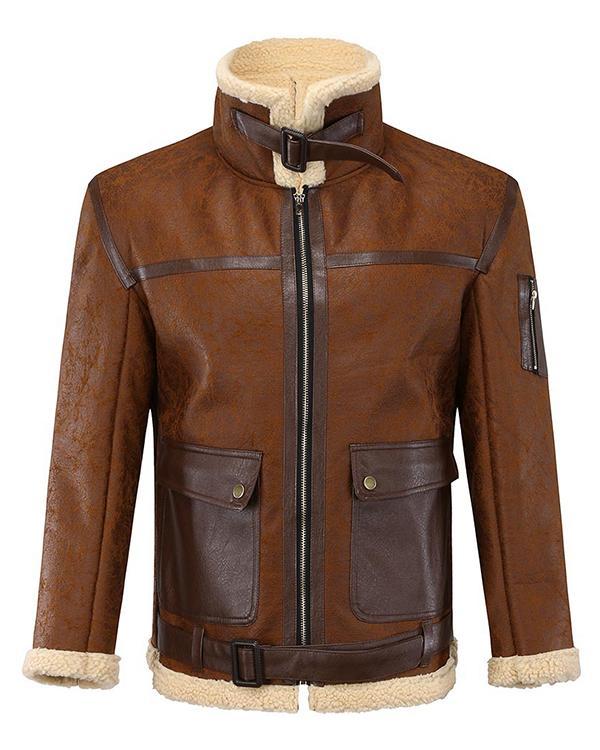 US$ 79.89 - Vintage Leather With Plush Jacket - www.dressisi.com