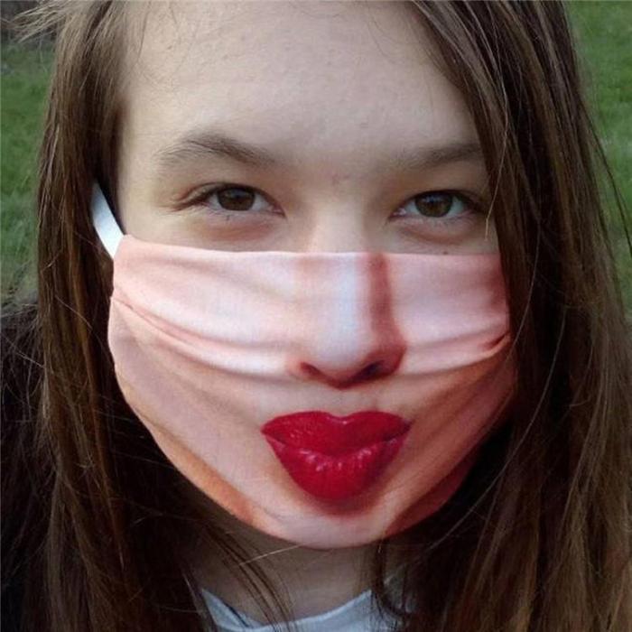 Face Emoji Print Breathable Mouth Face Mask Accessories