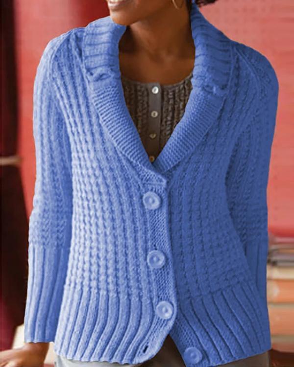 Vintage Plus Size Shawl Collar Sweater Cardigan