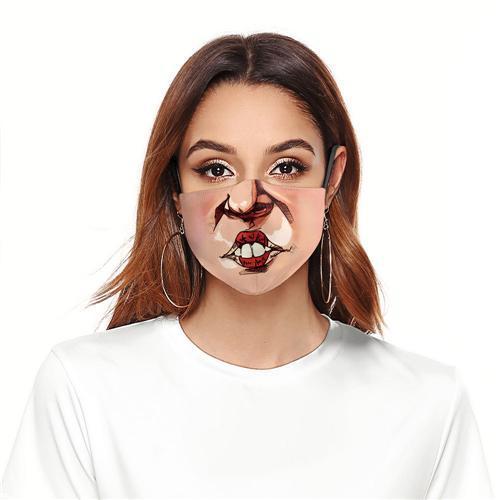 Face Emoji Print Breathable Mouth Mask