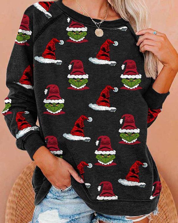 Christmas Print Cozy Sweatshirt