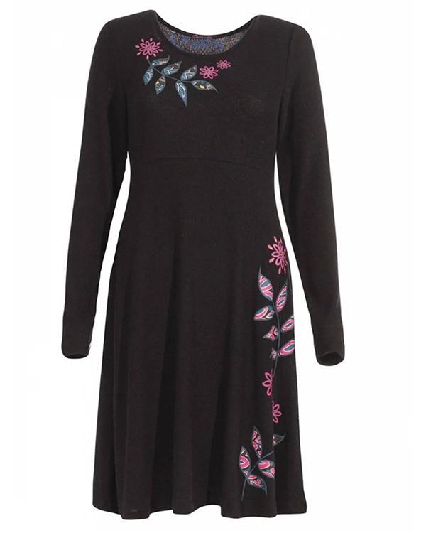 Floral Print Casual Long Sleeve Dress
