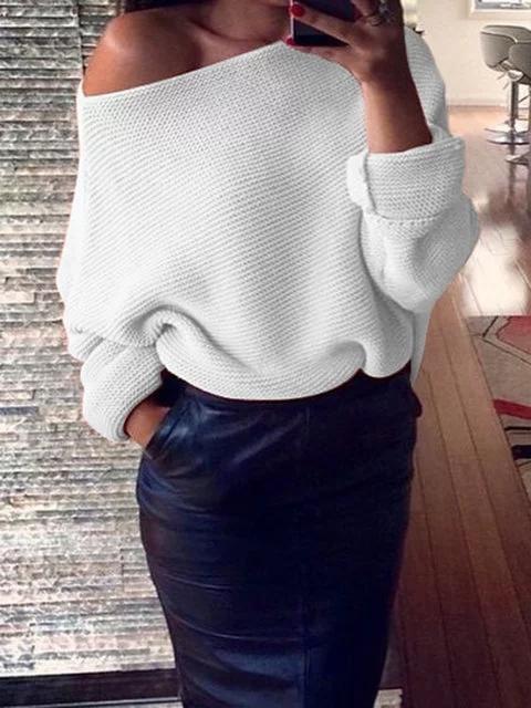 Sexy Pullover Dolman Sleeve Loose Jumper