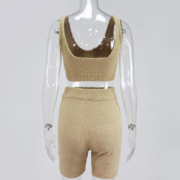 Super Soft Knit Pajamas Homewear Vest+Shorts