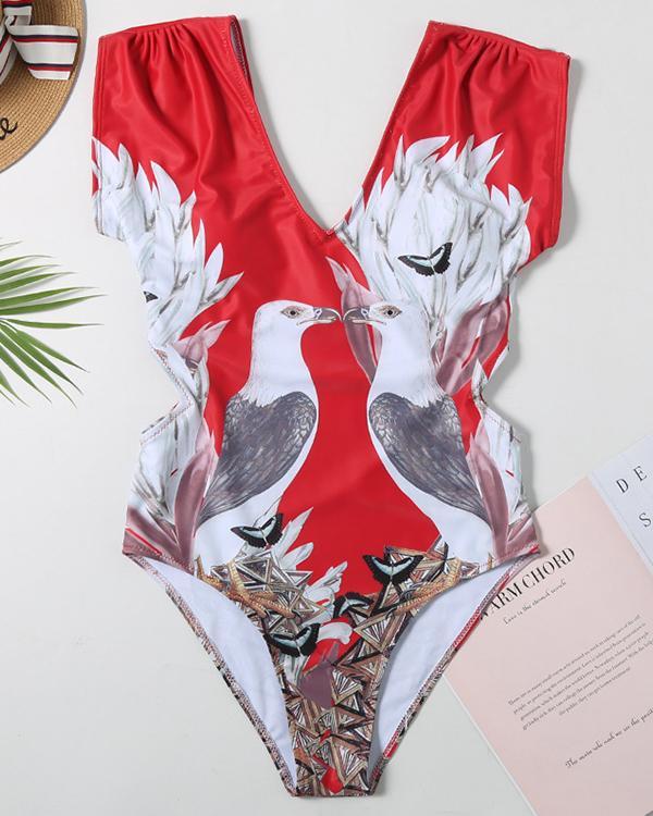 Sexy One Piece Printed Bikini
