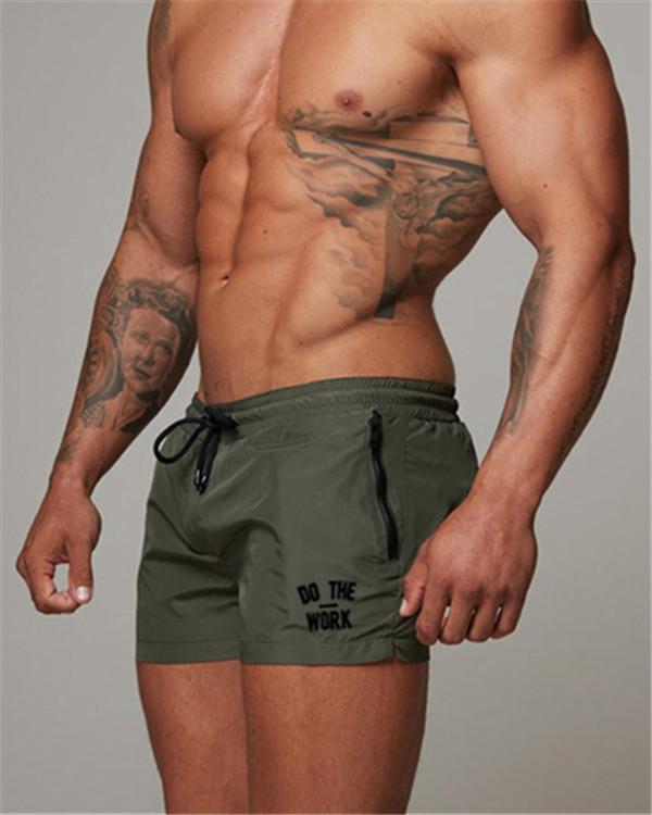 Men's Letter Printing Running Quick-Dry Track Shorts