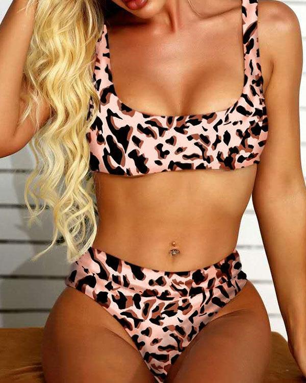Fashion Leopard Stripe Bikini Sets