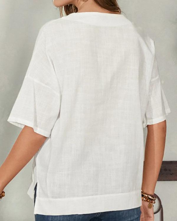 Women's Linen Printed Summer Tops