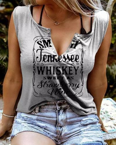 Whiskey Sweet As Strawberry Wine Casual Tank