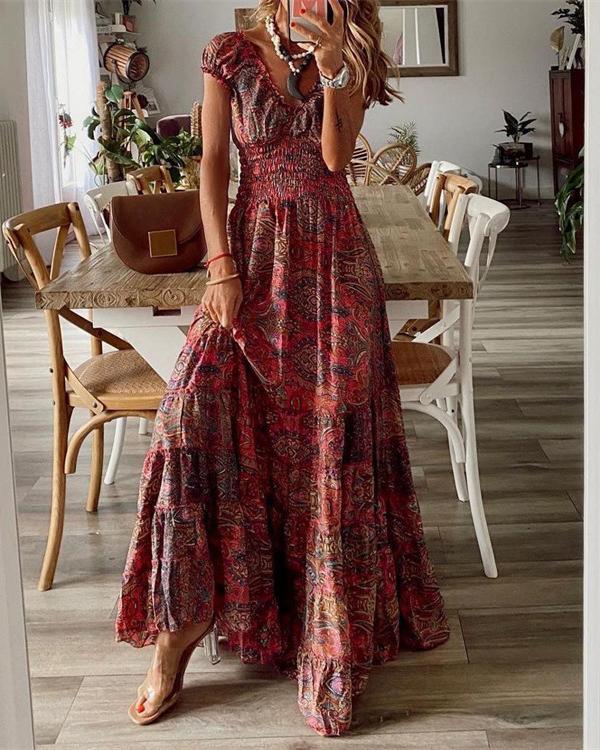 Fashion Printed Bohemian Dress