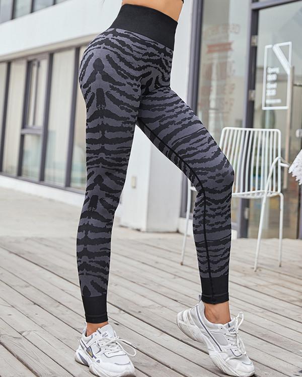 Fashion Stripe Fitness Legging Yoga Pants