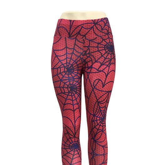 Mid-Waist Spiderweb Fitness Legging Yoga Pants