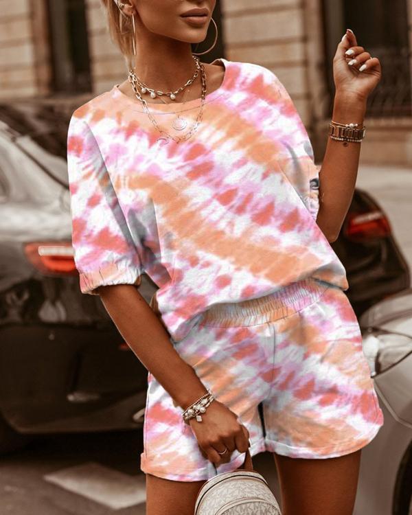 US$ 30.69 - Two-Piece Leisure Tie-Dye Printing Loungewear - www