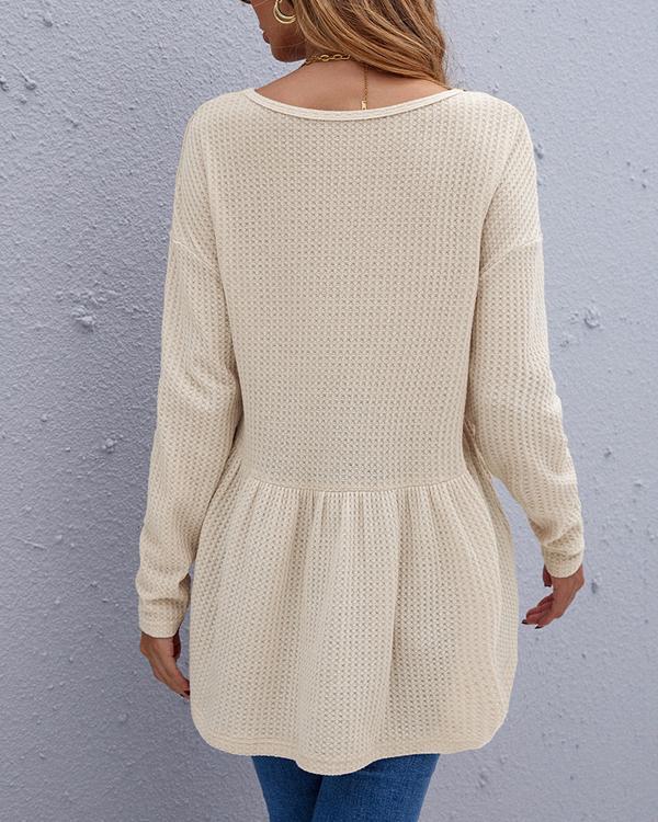 Casual Long-sleeve Women's Blouse Sweater