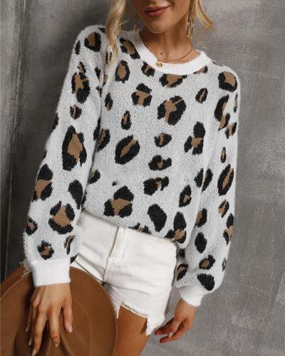 Personalized Leopard Print Women's Sweater