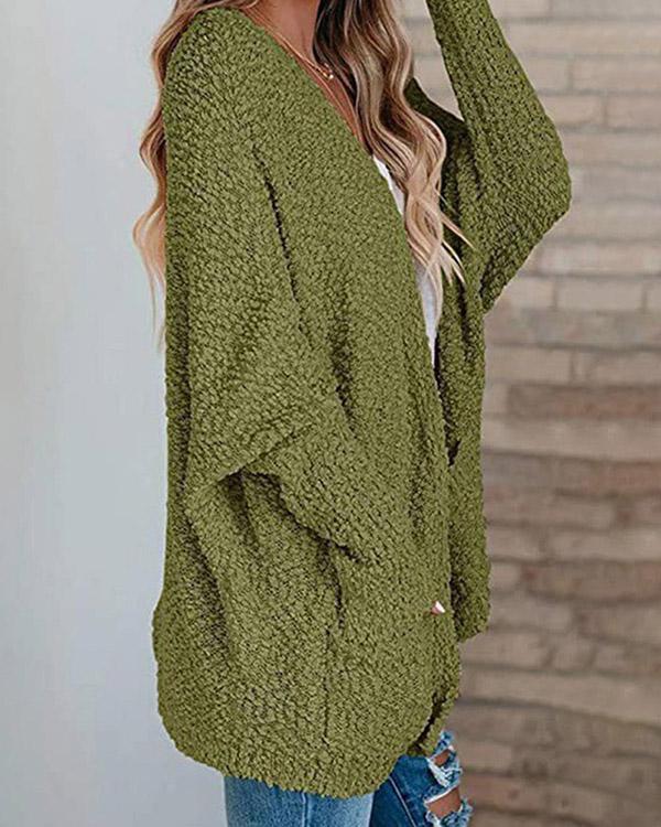 Pocket Long Sleeve Women's Sweater