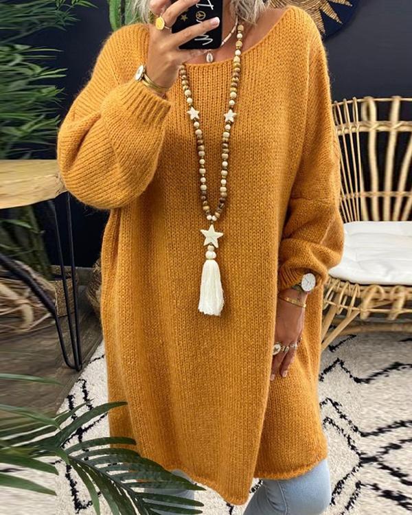 Knitted Fashion Sweater Loose