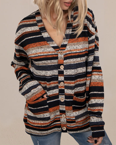 V-neck Knitted Button Sweater Cardigan