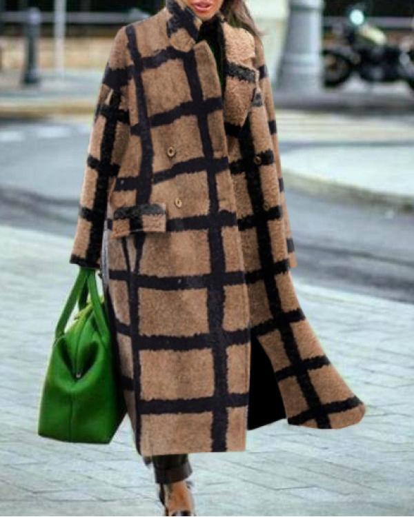 Lapel Loose Women's Woolen Coat
