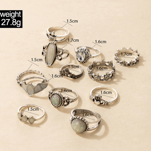 Bohemian Vintage 12PCS  Ring Set