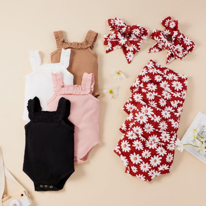 Baby Girl Floral Rompers Suits