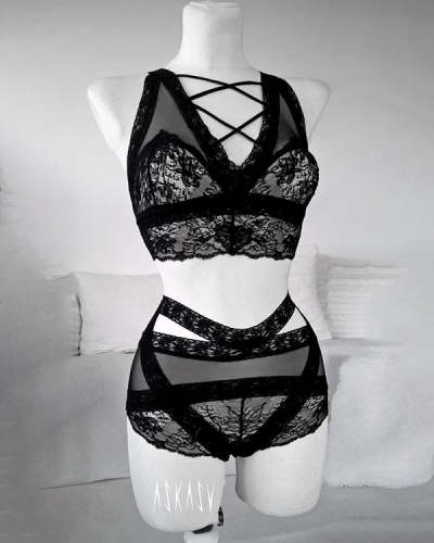 Sexy Lace Patchwork Lingerie