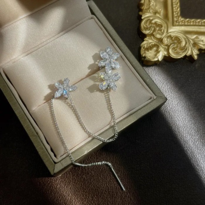 Last Sale! 50% OFF - Silver Shining Flower Earrings - Pretty Gift for Loved Ones