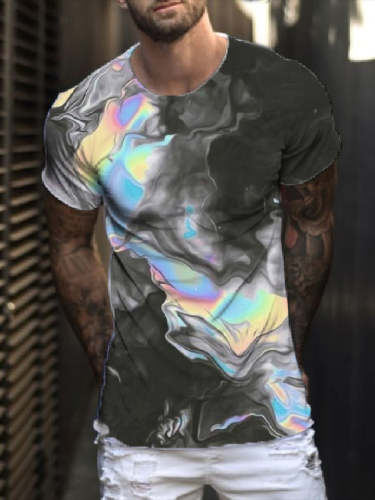 Men's 3D Art Print Casual Short Sleeve Print T-Shirt