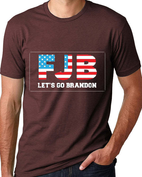 Men's F.J.B LET'S GO BRANDON Print Casual Short Sleeve Printed T-Shirt