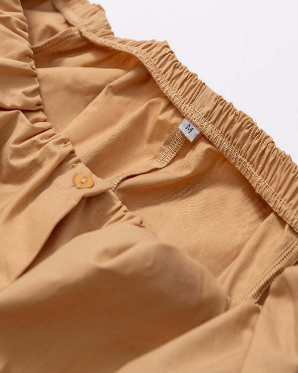 Design Sense Long-sleeved Puff Puff Sleeves Leak-shoulder Shirt Top