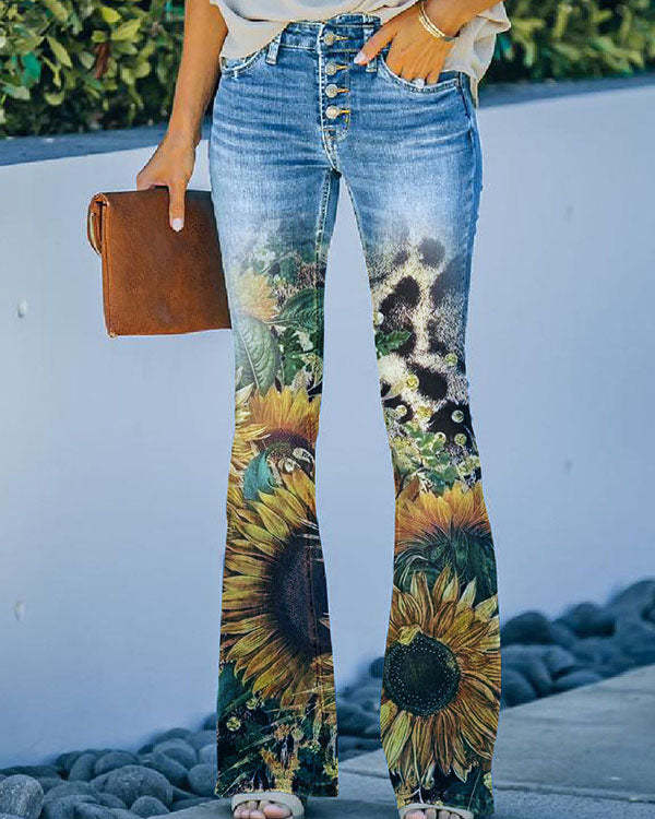 Women's Sunflower Leopard Print Pants