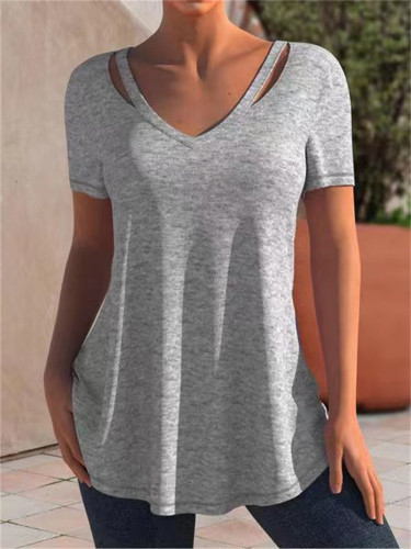 Cotton-Blend Loose Casual Top