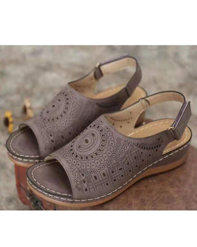 Mandala Engraved Vintage Sandals