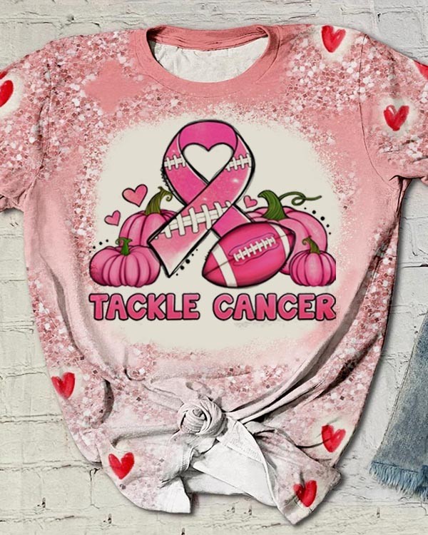 Breast Cancer Awareness Addresses Cancer Football Gradient Tops