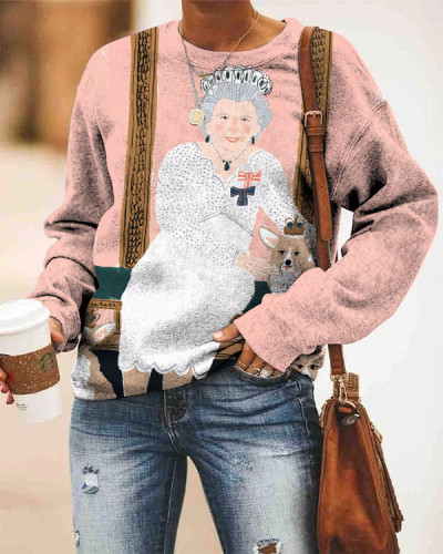 Queen Elizabeth II Corgi Dogs Sweatshirt