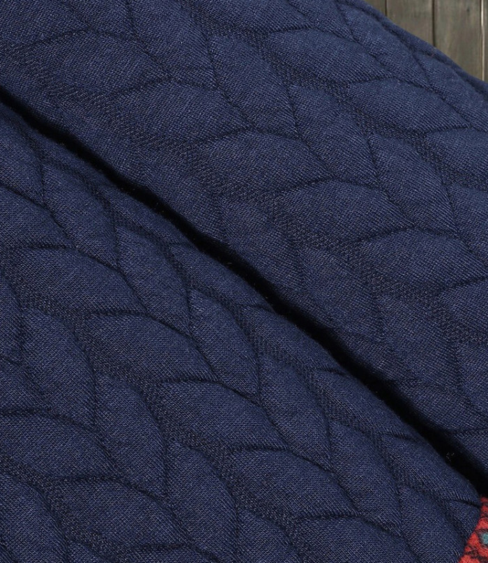 Ethnic Print Long-sleeve Midi Coat