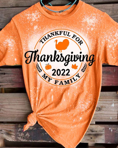 Thanksgiving 2022 T-Shirt Tee - Orange