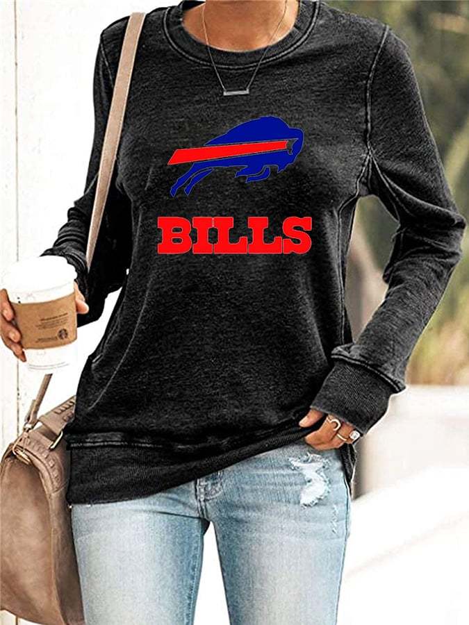 Women's Football Print Casual Sweatshirt