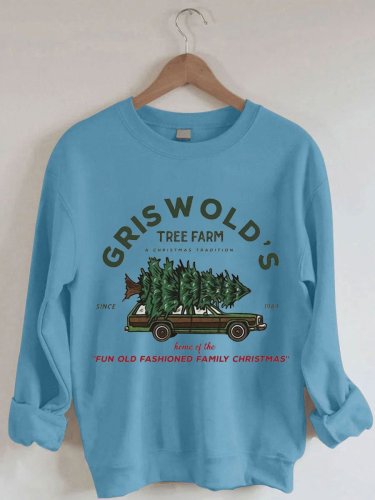 Women's Vintage Griswold Christmas Print Casual Sweatshirt