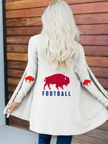 Women's Buffalo Football Bills Print Cardigan