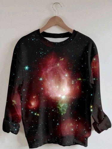 Angela Cosmic Rose Print Sweatshirt