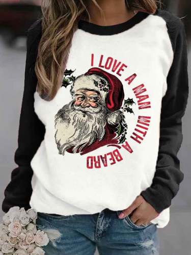 Women‘s Merry Christmas Print Casual Sweatshirt