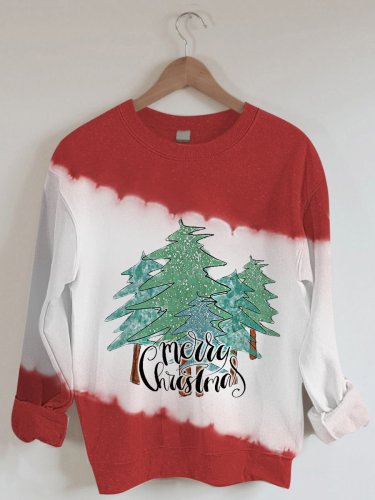 Women's Merry Christmas🎄 Tie-Dye Print Sweatshirt