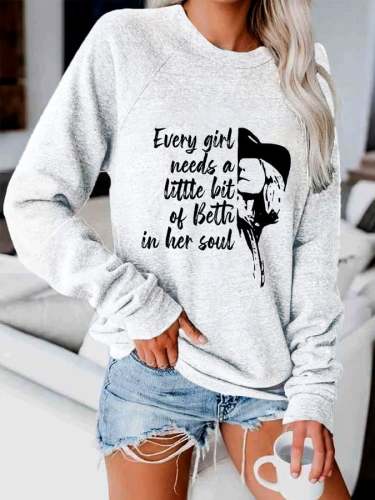 Women's Beth In Her Soul Print Casual Sweatshirt