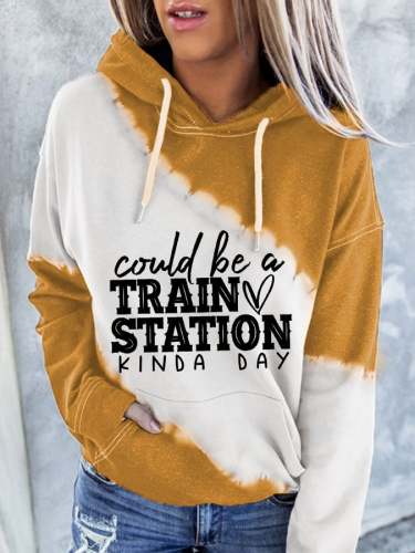 Women's Could Be A TRAIN STATION Kind Of Day Print Sweatshirt