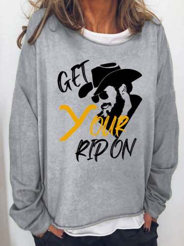 Women's Get Your Rip On Casual Printed Sweater