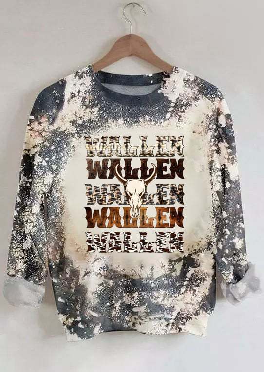 Women's Wallen Print Casual Sweatshirt